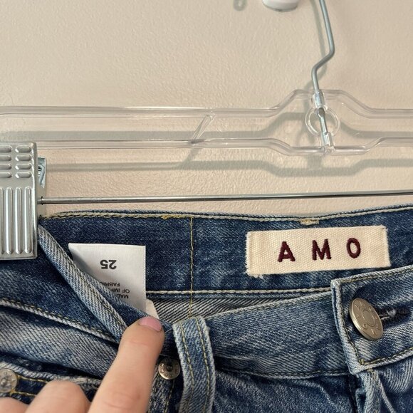 AMO Babe Lace Up Straight Leg Jeans‎ in Love Note Size 25 - Picture 4 of 9